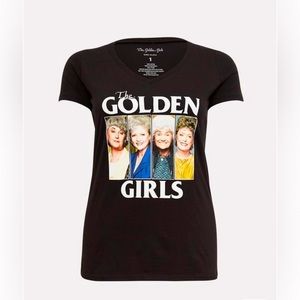 Torrid Slim Fit V-Neck Black  Golden Girls T Shirt